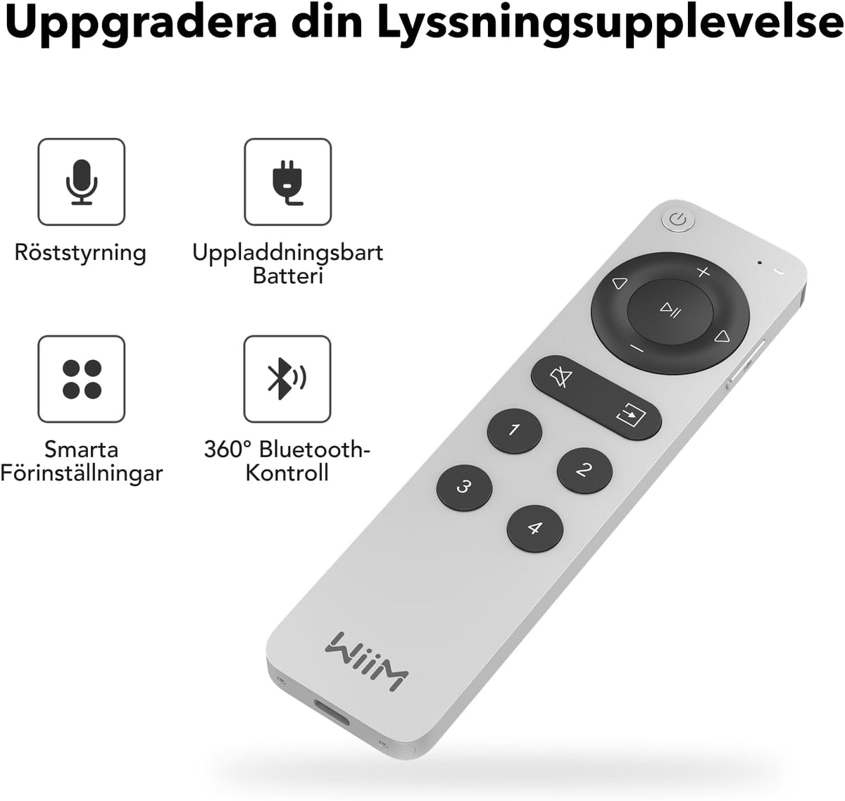 WiiM Remote 2 – full kontroll över din musik, direkt i handen